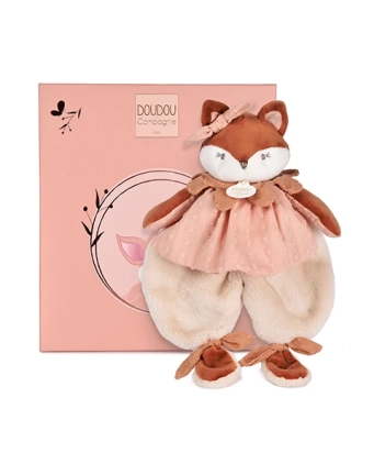 Doudou plat renard Mina - 29 cm Doudou et compagnie