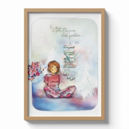 Cadre Mon Amie Luce - Édition limitée 30 x 40 cm " N'attraper que les petites et les grandes choses positives " Poster Mon Amie Luce 30 x 40 cm