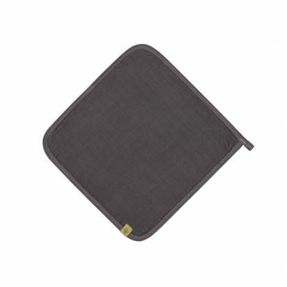 Débarbouillette en gaze de coton Anthracite - Lassig