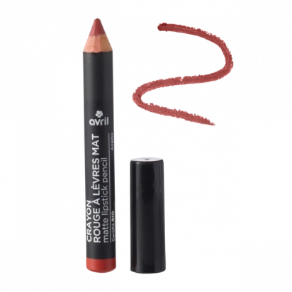 Crayon rouge à lèvres mat Acajou Bio - Avril