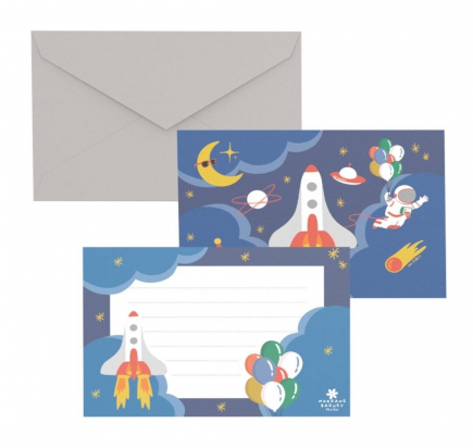 C&L Carton invitation - lot de 8 - Espace