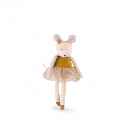 Petite peluche Souris or La petite école de danse Moulin roty