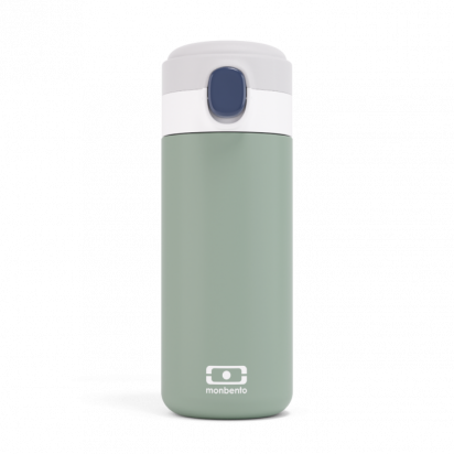 Bouteille réutilisable POP Isotherme 360ML vert Natural Monbento