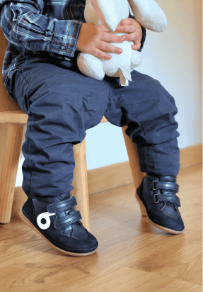 Chaussures logo Premiers pas Bleu marine Blanc pointure 19 Benjie