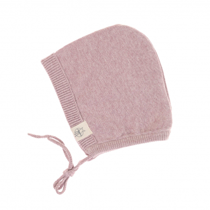 Bonnet tricoté coton bio et soie Garden Explorer Rose clair Lassig