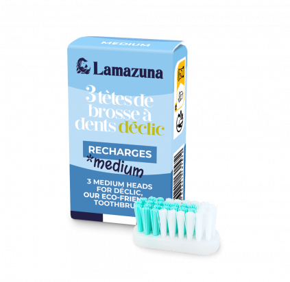 Recharge 3 têtes de brosse à dents - Medium - Lamazuna