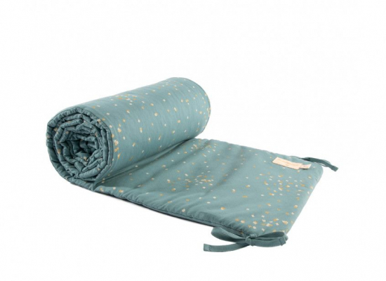 Tour de lit en coton BIO - gold confetti/ magic green - Nobodinoz