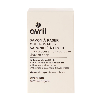 Savon à raser multi-usages saponifié à froid Avril