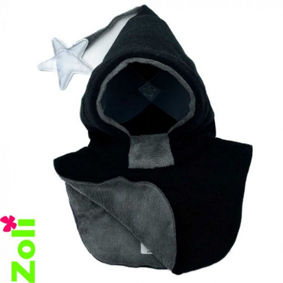 Capuchon enfant Polaire Noir/Gris Zoli
