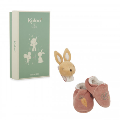 Coffret chaussons et bracelet sonores lapin Kaloo