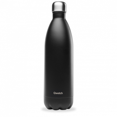 Bouteille Isotherme - 1L - Matt noir - Qwetch