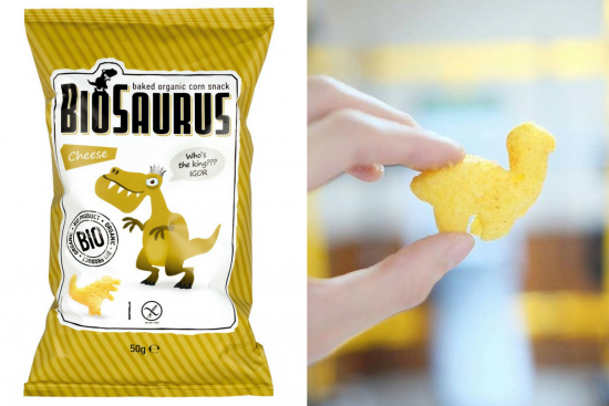 BIOSAURUS - chips de mais au fromage BIO - 50g - vegan sans gluten
