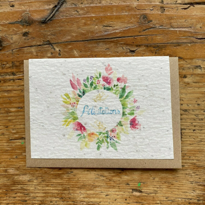 Carte à planter Félicitations Les cartes de Lulu