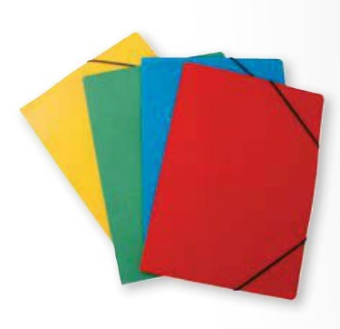 Lot de 4 Fardes - classeurs (chemises) élastique A4