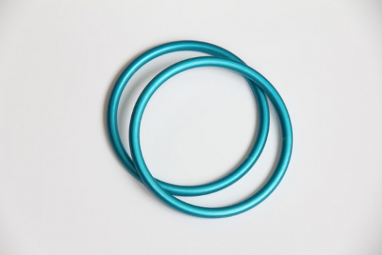 Anneaux en aluminium Turquoise 