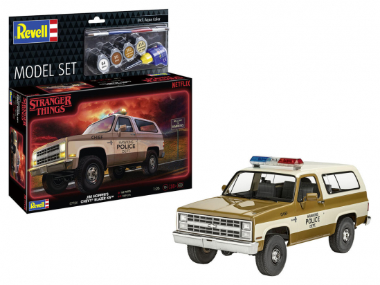 Model Set "Stranger Things" Chevrolet K5 Blazer Maquette Revell avec accessoires de base