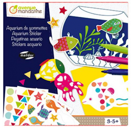 Coffret de luxe aquarium de gommettes Avenue mandarine