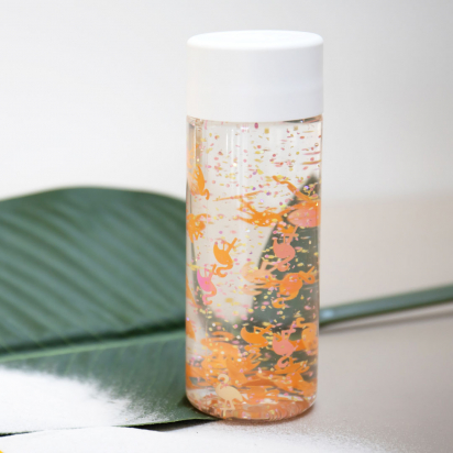 Bouteille sensorielle Flamingo orange Atelier Gigogne