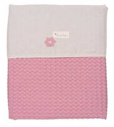 Couverture été pour berceau ou parc BLUSH pink - pebble - EDITION LIMITEE - Koeka