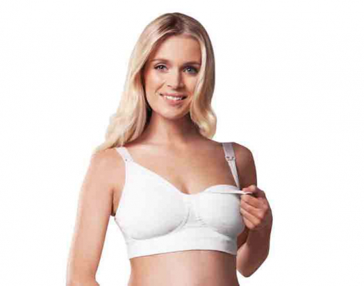 Soutien-gorge d’allaitement à armatures gel GelWire™ sans coutures - Blanc - Carriwell