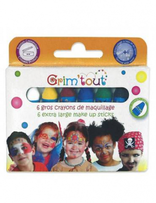 6 crayons Jumbo à maquillage classique - Grim'tout