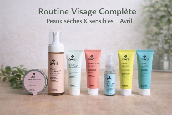 Routine Soin Visage Complète Bio – Peaux sèches & sensibles – Avril
