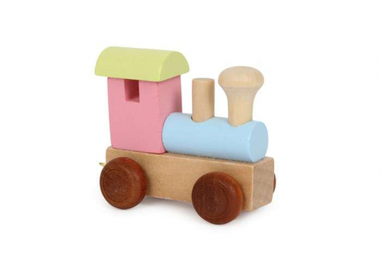 Train de lettres - Locomotive coloré