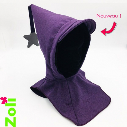 Capuchon cagoule imperméable enfant Zoli - Prune