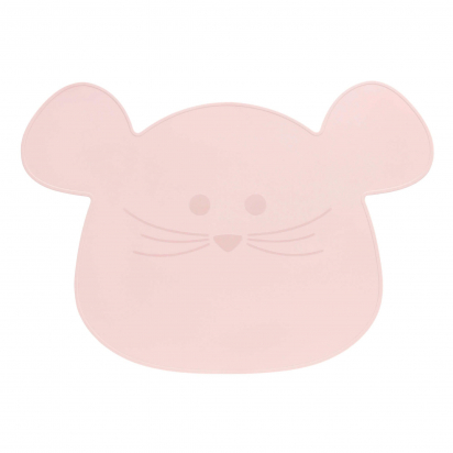Set de table en silicone - Little Chums Souris rose - Lassig