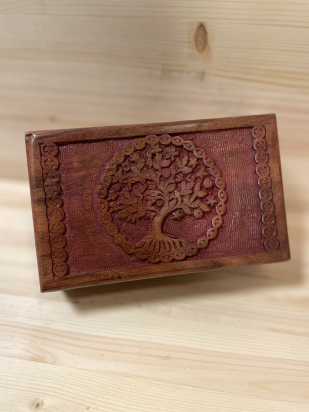 Boîte à Bijoux Bois Arbre de Vie 20cm