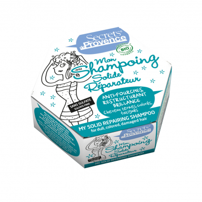 Shampooing solide BIO - Réparateur - Secrets de provence