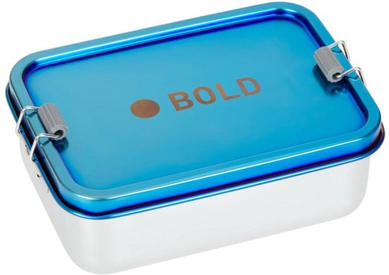 Boite à goûter inox Adventure Bold bleu violet Lassig