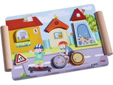 Puzzle en bois - Construire et Circuler - Haba