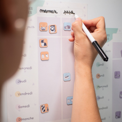 Pack magnets Petites missions 32 magnes Bleu - Atelier Gigogne