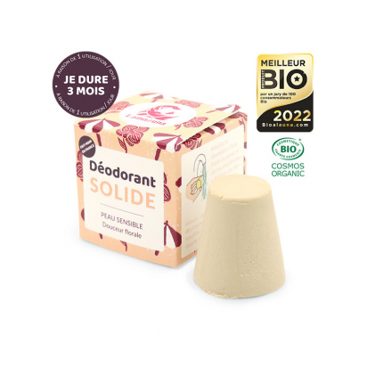 Déodorant solide peau sensible Douceur florale Lamazuna