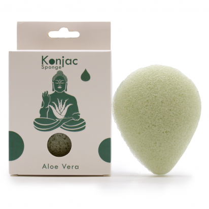 Éponge Konjac en forme de Goutte- Aloe Vera - Cicatrisant