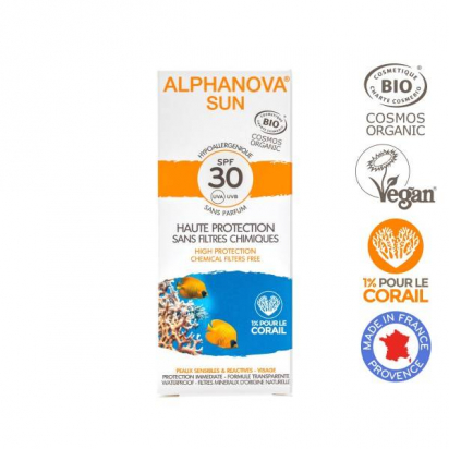 Crème solaire Visage BIO 30SPF Alphanova