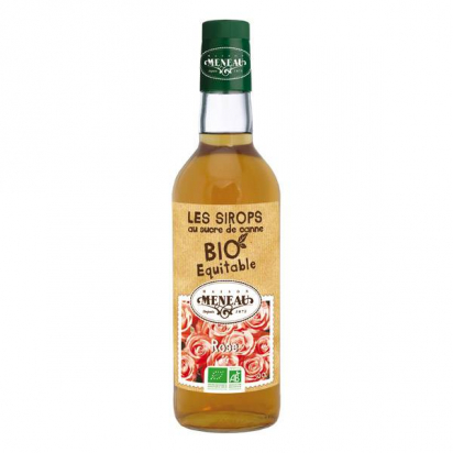 Sirop de rose au sucre de canne bio équitable 50cl Meneau