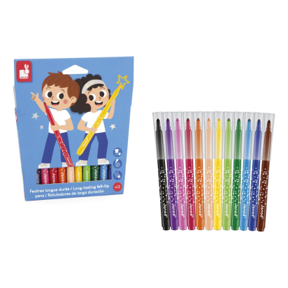 Feutres longue durée x12 Janod