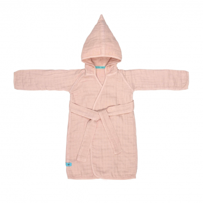 Peignoir en gaze de coton Rose Clair Lassig