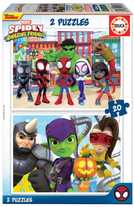 Puzzles 2×20 pièces Spidey Educa