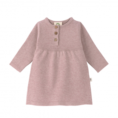 Robe Tricotée coton bio et soie Garden Explorer Rose Clair Lassig