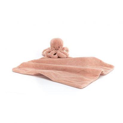 Doudou peluche Plat Pieuvre Odell 34cm Jellycat