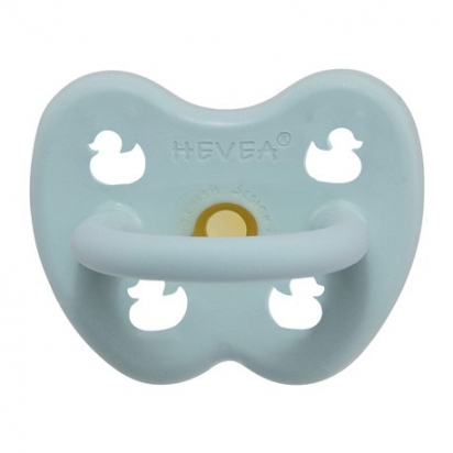 Tétine Hévéa à bout rond Baby blue 0 mois + - caoutchouc