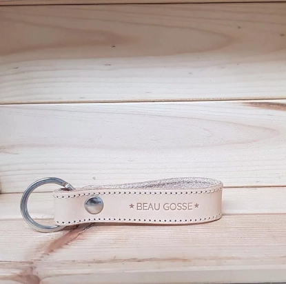 Porte-Clefs en cuir Beau Gosse Marcel et Lily