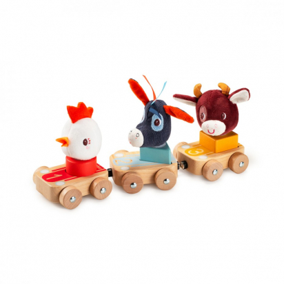 Chaîne de véhicules en bois Lilliputiens