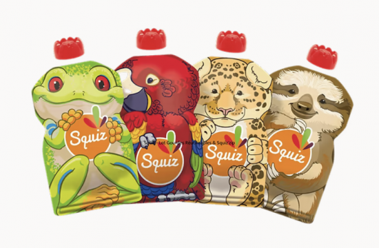 Lot de 4 gourdes souples 130 ml - Squiz