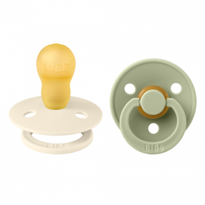 Lot de 2 tétines BIBS T3 Ivory/Sage