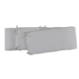 Tour de parc 75x95x28cm rayure gris ecru pady twin jersey