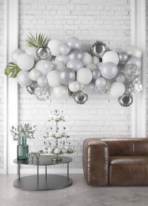 C&L Kit 50 ballons - argent